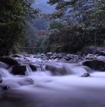 stones in rushing river