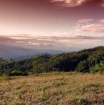 pink sunset over mountains