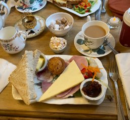 table set for tea