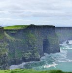 misty cliffs on coastline